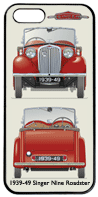 Singer Nine Roadster 1939-49 Phone Cover Vertical